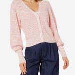 Paige  Bastille cardigan in Bubblegum bishop sleeve knit button down size M Photo 0