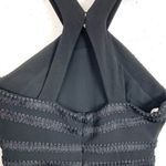 Foxiedox Womens Aviana High Low Ruffle Hem Halter Dress Black Braid Detail Small Photo 10