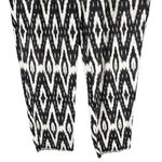 J.Crew  Casual Pants Linen Geometric Print Black Cream 10 Pockets Photo 1