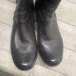 Clarks  Black Leather Heeled Boots Size 5M Photo 2