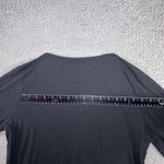 Garnet Hill  Maxi‎ Dress Women Large Black 3/4 Sleeve Scoop Neck Photo 6