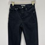 Madewell Classic Straight Jeans Lunar Wash Black High Rise Stretch Denim US 24 Photo 7