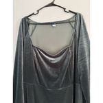 Old Navy NWT Green Velvet Long Sleeve Square Neck Knee Length Dress Size 3X Photo 3