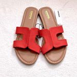 Sonoma Jeanette Orange Faux Leather Sandals Size Medium Photo 9