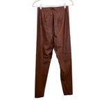 Naked Wardrobe NWOT‎  Vegan Leather High Waist Leggings Brown Size Medium Photo 5