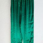 Victoria's Secret Victoria’s Secret Gold Label Satin Lounge Pants Emerald Green Sz Medium Photo 0