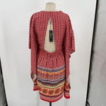 Tolani Collection Meghan Kaftan Dress Tunic Batwing Red Print Size XS Photo 7