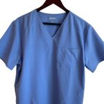 Scrubstar Women Scrub Top M Blue Medical Uniform Nurse Workwear Dental Casual Photo 7