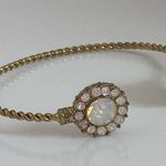 BaubleBar  Gold Gemstone Adjustable Cuff Bracelet Photo 5