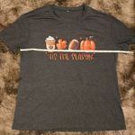 Festive Fall "tis the season" Gray Shortsleeve Shirt Womens Size XL Photo 5