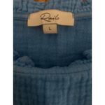 Rails Valeria Tiered Midi Dress Gauzy Palace Blue 100% Cotton Sun Dress Large L Photo 2