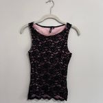 Trixxi VINTAGE BLACK LACE OVERLAY TANK TOP Photo 1
