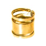 Sam Edelman NEW - Chic & Modern Gold Polished Wide Cuff Ring Adjustable Size 5-8 Photo 1