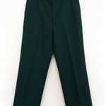 Vintage 1970s Dark Green Career Pants Trousers 34" waist Size undefined Photo 0