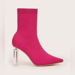SheIn CUCCOO COLLECTION by ‎ ankle boots size 40 usa pink clear heel Photo 2