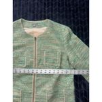 J.Jill  Blazer Jacket Womens‎ Green Multicolor Tweed Casual Zip Up Size M Photo 6