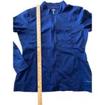 Healing Hands Zip Front Scrub Jacket Women’s Medium Navy Blue Workwear Full Zip Photo 4