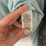 Free People Casual Clash Thermal Top Mint Floral Sleeves Boho X-Small Preloved Photo 6