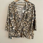 cha cha vente  3/4 Sleeve Crisscross‎ Back Top Size M Photo 1