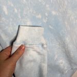 PINK - Victoria's Secret Pink Victoria’s Secret tie dye baby blue cropped hoodie with lace up detail XS Photo 4