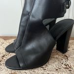 Vince Addie Black Leather Open Toe Ankle Strap Heeled Booties 9.5 Photo 3