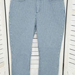 Boden Soho Cropped Skinny Railroad‎ Stipe Crop Jeans Blue White 2P Photo 0