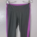 Champion grey purple spandex athletic capri pants Photo 1