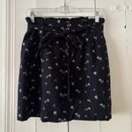 American Eagle NWT Blue Floral Paper-Bag Mini Skirt Size S Photo 1
