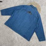 North Crest  Vintage Denim Button Down Shirt Embroidered Bird Size 3X Photo 5