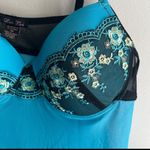 Per Lei Lingerie Top with Embroidery 3X Blue Photo 1