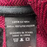 Powder River Outfitters Panhandle Womens 1/4 Zip Pullover Burgundy Pockets Large Red Photo 2