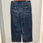 Chico's  Wide Leg Pull On Crop Sailor Jeans Size 6 Photo 4
