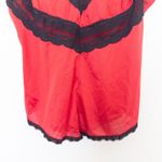 Y2K Coy Womens Cami‎ Top Size S Red Black Lace Lingerie Coquette Party Photo 2