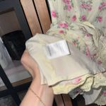 Eyelet floral ditsy mini dress strapless corset bandeau tiered ruffle butter Yellow Photo 12