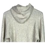 ZARA  Oversized Crop Wool Blend Long Sleeve Stretch Knit Hoodie Sweater S Cream Photo 4