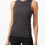 Lululemon Breeze By Muscle Tank Top Small Polar Spots Titanium / Black Photo 0