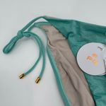 PQ SWIM PILYQ Bikini Bottoms SZ Large NWT Divine Tie Side Full Aqua Blue Shimmer Photo 8