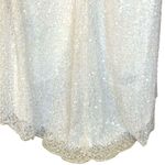 Mac Duggal NWT Sequined Sleeveless V-Neck Column Maxi Gown Maxi in White Size 4 Photo 8