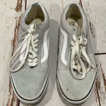 Vans SUEDE AND CANVAS LIGHT GREY AND WHITE SKATE SHOES Photo 0