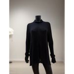 Lucky Brand Black Ribbed Knit Tunic Sweater Women's XL Slouchy Mock Neck Photo 1