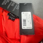 Marciano  Scarlett Pleated Strapless Maxi Dress 0 Mandarin Red Gown Formal Event Photo 8