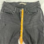 Levi's Levi Women size 28 Curvy Skinny Black Denim Distressed Jean Zip Fly Hemmed Photo 2