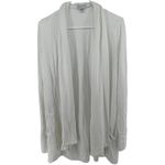 Athleta  Pranayama Open Cardigan Sweater Pocket Knit Light Bone Rib Medium Tall Photo 1