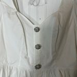 Hill House  The Juliet Top White Balloon Sleeves and Jewel Buttons Photo 3