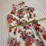 Ann Taylor White Floral Halter Top Bow Back Dress Sz 0 Photo 4