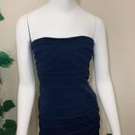 BCBG Maxazria Strapless Navy Blue Bandage Dress Photo 4