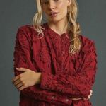 Pilcro  Anthropologie The Whitney Trapeze Buttondown in Raspberry Size Small Photo 9