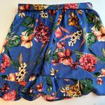 Band of Gypsies Band of‎ Gypsies Blue Floral Print Skirt Ruffle Hem Belted Womens Large Photo 7