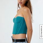 LA Hearts Pacsun Blue/Green Corset Top Photo 1