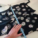 Karen Scott  Vintage Black Floral Print Pearl Button Front Vest Top Size Small Photo 7
